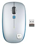 Electronics : Logitech V550 Nano Cordless Laser Mouse for Laptops Blue/Grey