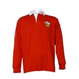 Cotton Traders Wales Long Sleeved Classic Rugby Shirt (Medium)