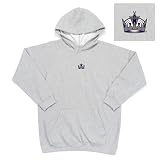 Los Angeles Kings NHL Girls "Lucky" Full Zip Hooded Jacket (White) (Small)