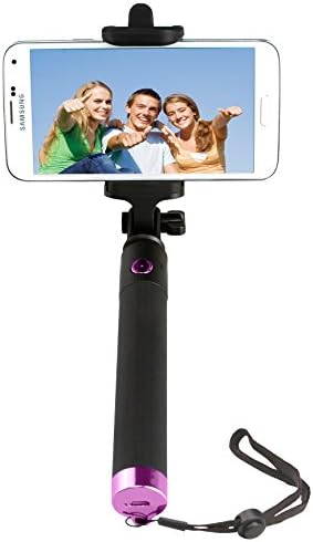 SELFIECENTRALPRO - Bluetooth Selfie Stick for iPhone 6s and Other Brands - Perfect for Self Portraits and Group Pictures -