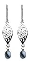 Kit Heath Sterling Silver 50DXSLP Ladies Ethnic Lace & Silver Pearl Drop Earrings
