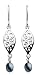 Kit Heath Sterling Silver 50DXSLP Ladies Ethnic Lace & Silver Pearl Drop Earrings