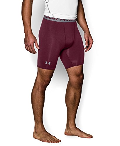 Under Armour Men's HeatGear Armour Compression Shorts - Mid, Maroon (609), Small
