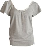 Miso Cherry Tie Top - Light grey - Womens