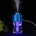 BestFire® Mini Bottle Cap Design USB Ultrasonic Humidifier Air Diffuser for for Office Travel Home Room Bedroom Desk Car Vehicle etc. (Blue)