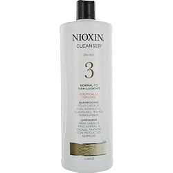 Nioxin Cleanser, System 3 (Fine/Treated/Normal to Thin-Looking), 33.8 Ounce