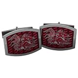 USC Garnet Red Enamel Cuff Links