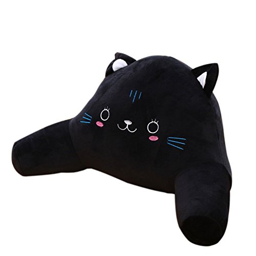 Novelty Black Cat Bedrest Reading Posture Arm Pillow Plush Back