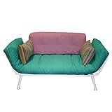 Mali Flex Futon - Teal/ Pink [White Frame]