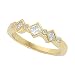 14K Yellow Gold 1/2 ct. Round and Princess Cut Diamond Bridal Anniversary Band