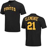 Pittsburgh Pirates Roberto Clemente Black Name and Number T-Shirt