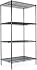 Alera SW503624BL Industrial Wire Shelving Starter Kit, 4 Shelves, 36w x 24d x 72h, Black