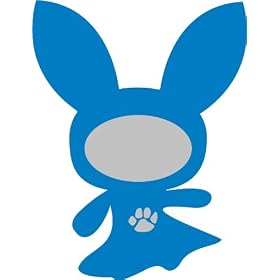 Mirrorkool Super 40cm Blue Bunny Hoodie with Paw Acrylic Mirror