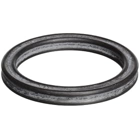 -115 Viton Quad-Ring, 75A Durometer, Black, 11/16" ID, 7/8" OD, 3/32" Width (Pack of 5)