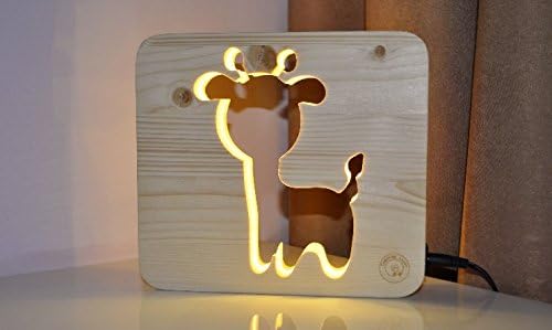 Nightlights for children Goat.Table lamps for bedrooms. Bedroom baby night light. Modern nightlight bedside lighting. Nursery projector light kids gift (Pine)