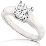 3/4carat Round Brilliant Cut Diamond Solitaire Engagement Ring (HI/SI-I1) in 14K White Gold