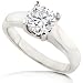 3/4carat Round Brilliant Cut Diamond Solitaire Engagement Ring (HI/SI-I1) in 14K White Gold