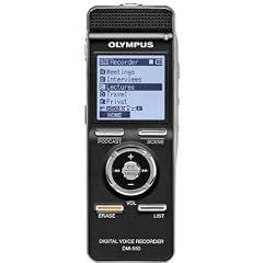Olympus DM-550 Digitaler Rekorder mit Flash-Datenspeicher 4 GB WMA MP3 Schwarz