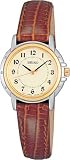 Seiko Women's Brown Leather Strap Watch #SXGA02