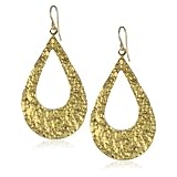 Devon Leigh 18k Plated Oval Drop Earrings