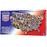 Image TDC Games USA Shaped Puzzle Roadtrip America Puzzle