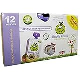 Buddy Fruits Mango Passion and Banana Fruit Snack Squeeze Pouches, 12 Count