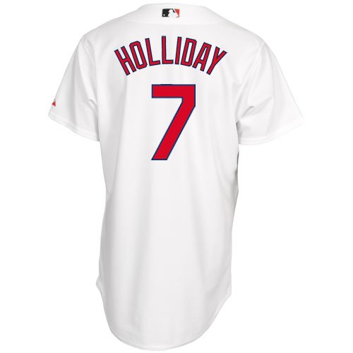 MLB Men's St.Louis Cardinals Matt Holliday Six Button Authentic Home Jersey (White, 44/Large)