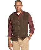 Club Room Cotton Cable Button Front Sweater Vest