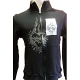 Mosquitohead Mens 'UNITED ROCKERS SACRED HEART' Thermal Track Jacket- Black