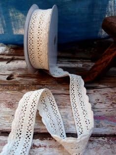 Ivory Crochet Lace Ribbon - 1in. Wide x 10 Yards