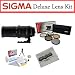 Sigma Lens Bundle for Canon Featuring Sigma 150-500mm f/5-6.3 AF APO DG OS HSM Telephoto Zoom Lens, Opteka Pro 5 Piece Filter Kit and More