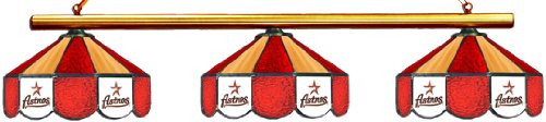 Houston Astros Pool Table Light - Stained Glass Shades
