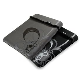 E-volve reversible neoprene sleeve case cover for netbook / laptop / notebook - Flare design - Grey - 15 / 15.4 inch / 15.4