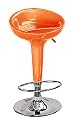 Alpha Contemporary Bombo Style Adjustable Barstool - Orange Twist