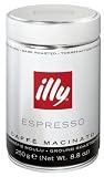 Illy Espresso gemahlen, dunkle Röstung, Dose mit silber/schwarzer Banderole, 250g