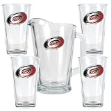 Carolina Hurricanes 4pc Pint Ale Glass & 60oz Pitcher Set - Priamry Logo NHL Hockey