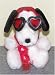 Vintage Snoopy Hearts Flying Ace 7