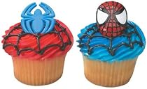 Spiderman Cupcake Rings and Toppers (12 Pack)