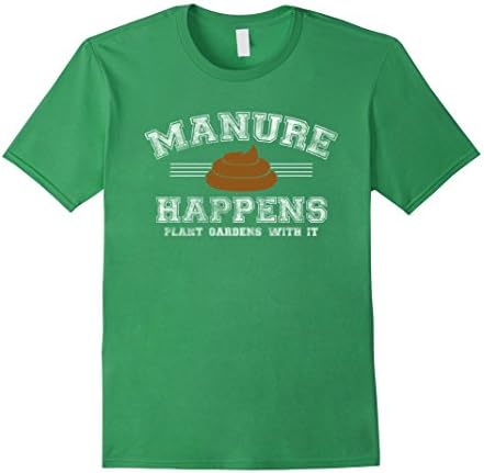 Men's Master Gardener T Shirt- Manure Happens Plant Gardens. XL Grass