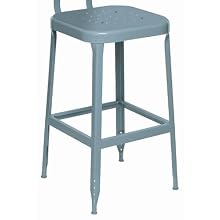 Lyon DD1800 All Welded Steel Seat Stool with Steel Glide Feet, 24" Height, 400 lbs Capacity, Dove Gray, (Pack of 2)