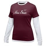 Nike Mississippi State Bulldogs Ladies Maroon Double Layer Script Long Sleeve T-shirt