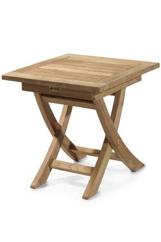 Sydney Folding Side Table 16.5hx18sq Teak