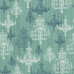 Bulk Buy: FabScraps Scapbooking (5-Yards) Shabby Chic 43' Wide 100% Cotton 5yd D/R Turquoise Chandelier 3005T5