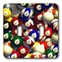 Billiards - Billiard Balls Pool - Light Switch Covers - double toggle switch