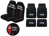 A Set of 4 NFL Universal Fit Front All-Weather Floor Mats and A Set of 2 Universal Fit Seat Covers and 1 Steering Wheel Cover - Seattle Seahawks at Amazon.com