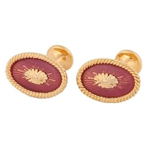 Pink Dunbar C Cufflinks by Penrose