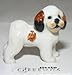 Little Critterz Shih Tzu Sultan - White and Brown Home Decor Animal Miniature Porcelain Figurine