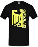 DEUTSCHLAND FANSHIRTS ADLER 1015(H-SW-Gelb) Gr. S