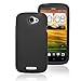 BONAMART ® Black Silicone Jelly Skin Case Cover for HTC One S