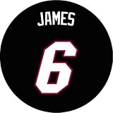 LeBron James #6 Black Jersey Button - Miami Heat 1.25" PINBACK / PIN / BADGE
